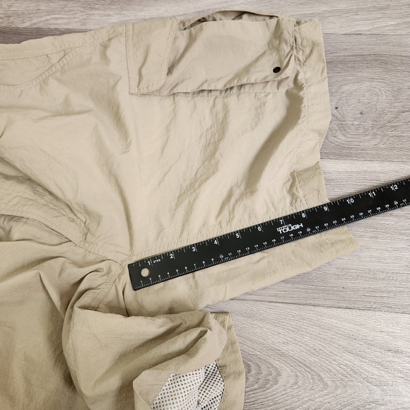 Rugged Exposure Tan Shorts L Trunks Swim Cargo Lined Water or Land Quick‎ Dry - Picture 5 of 9